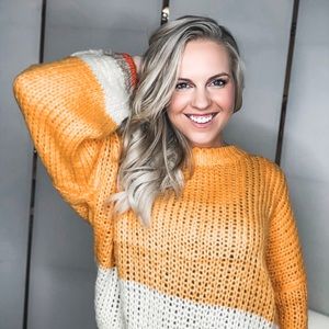 Color block sweater
